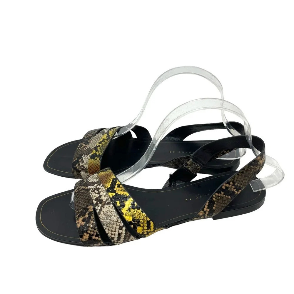 Zara Animal Print Flat Sandals w/ Multicolored Straps Size‎ 40 / US 9.5 - Picture 6 of 8
